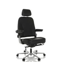 24 HOURS F | Läder - XXL snurrstol Svart