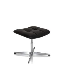 SARANTO Pall | konstläder - Stoppad pall Svart