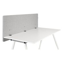 FLEXMIUT D 180 | Akustisk partition | 180 cm - Bordsskärmvägg Ljusgrå