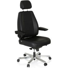 24 HOURS | Läder - XXL snurrstol 